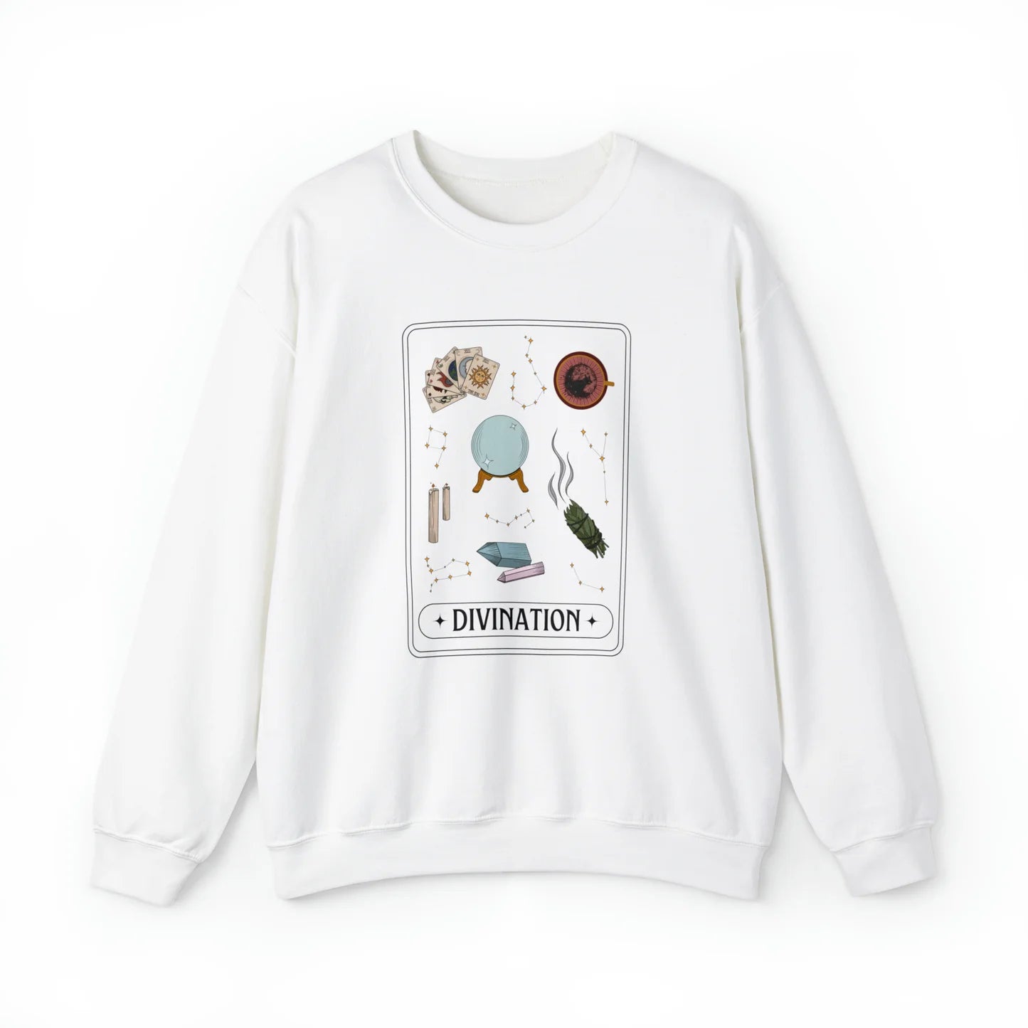 Divination Elements Tarot (Colour) Unisex Crewneck Sweatshirt