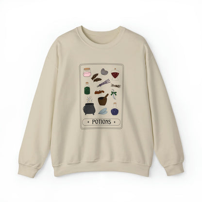 Potions Elements Tarot (Colour) Unisex Crewneck Sweatshirt