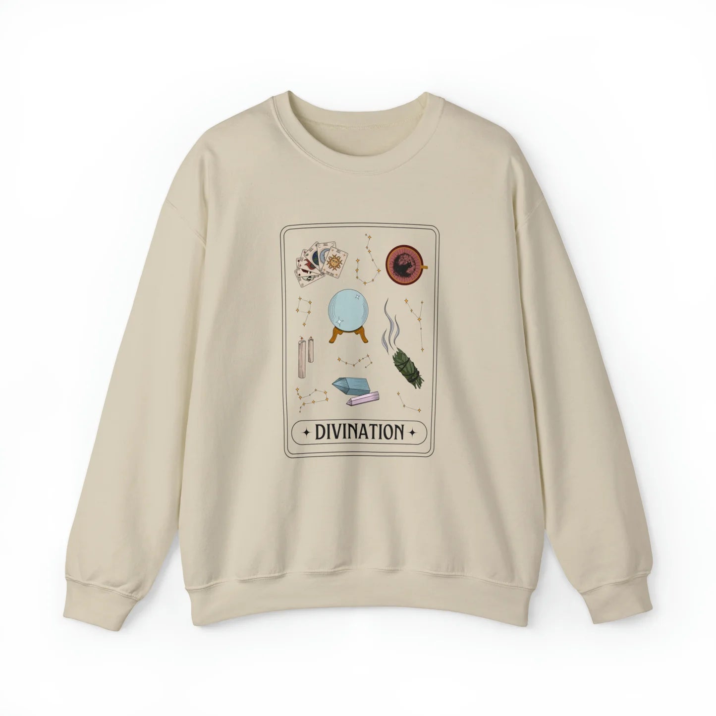 Divination Elements Tarot (Colour) Unisex Crewneck Sweatshirt