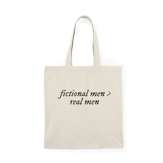 Fictional Men Over Real Men Tote Bag