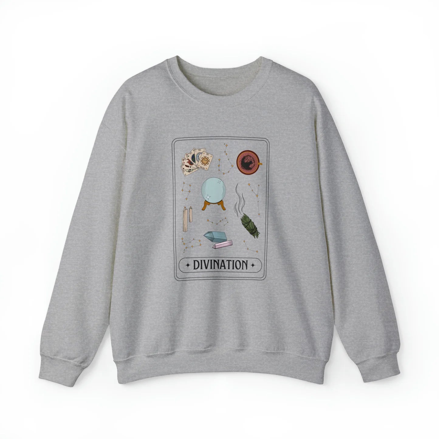 Divination Elements Tarot (Colour) Unisex Crewneck Sweatshirt